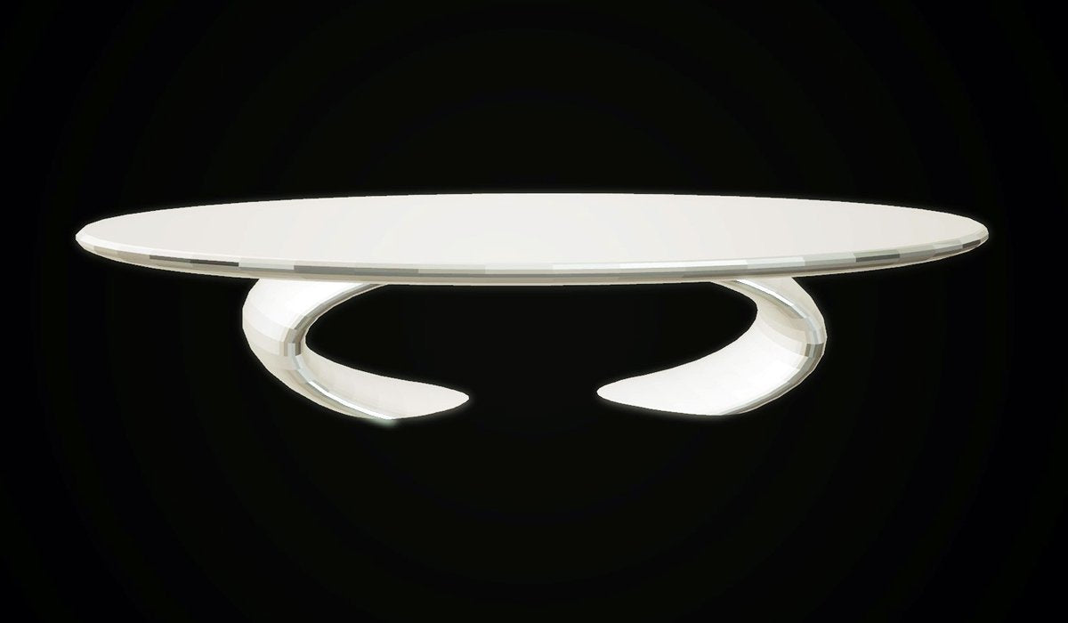 Modern Dining Arc Table, White