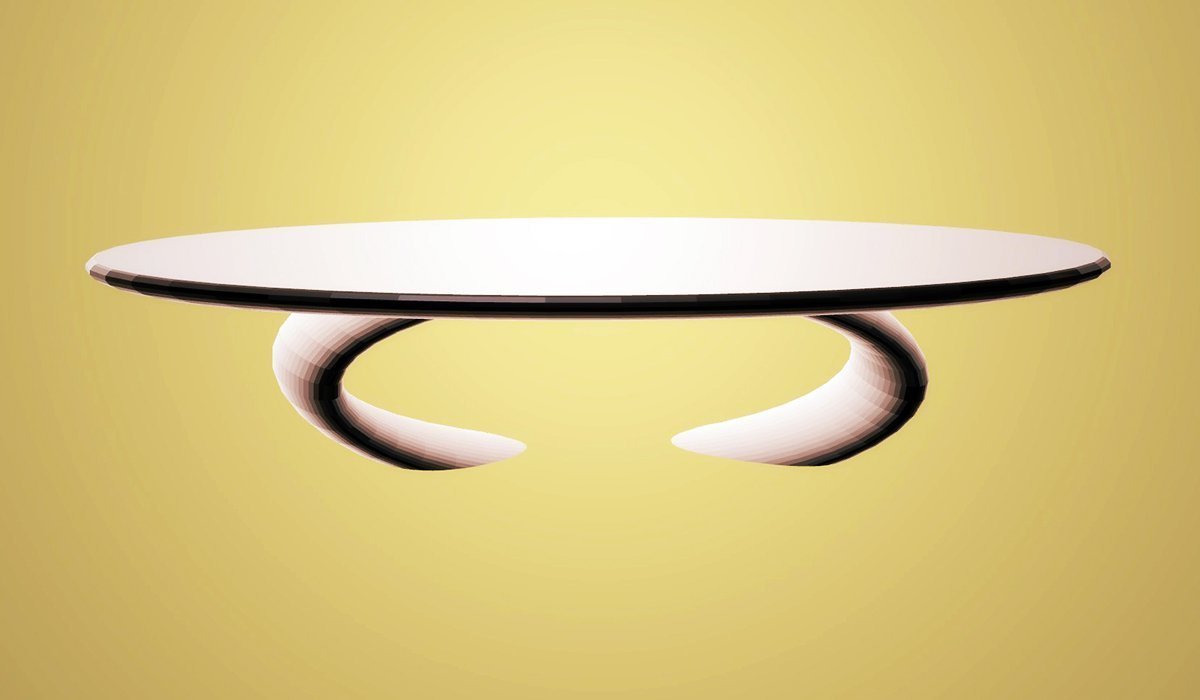 Modern Dining Arc Table, Rose Gold