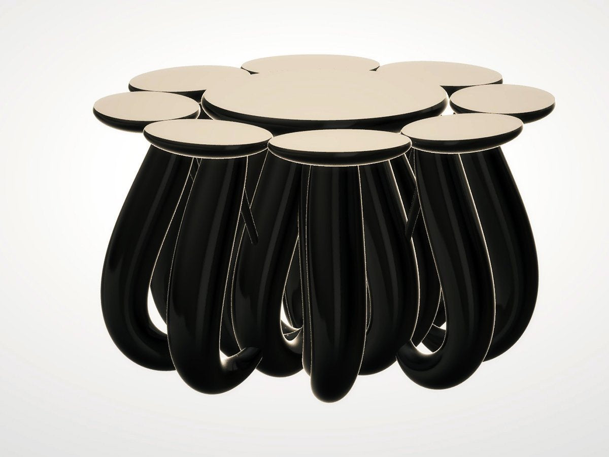 Dining Table, Octopus - Black and Taupe