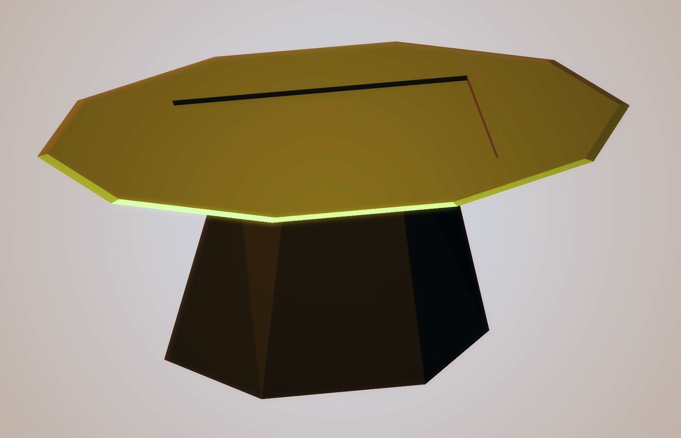 Modern Dining Table, Antique Gold