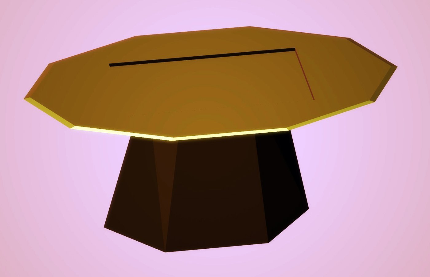 Modern Dining Table, Bronze