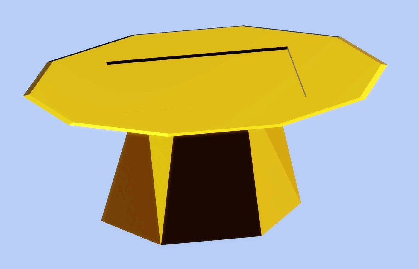 Modern Dining Table, Gold