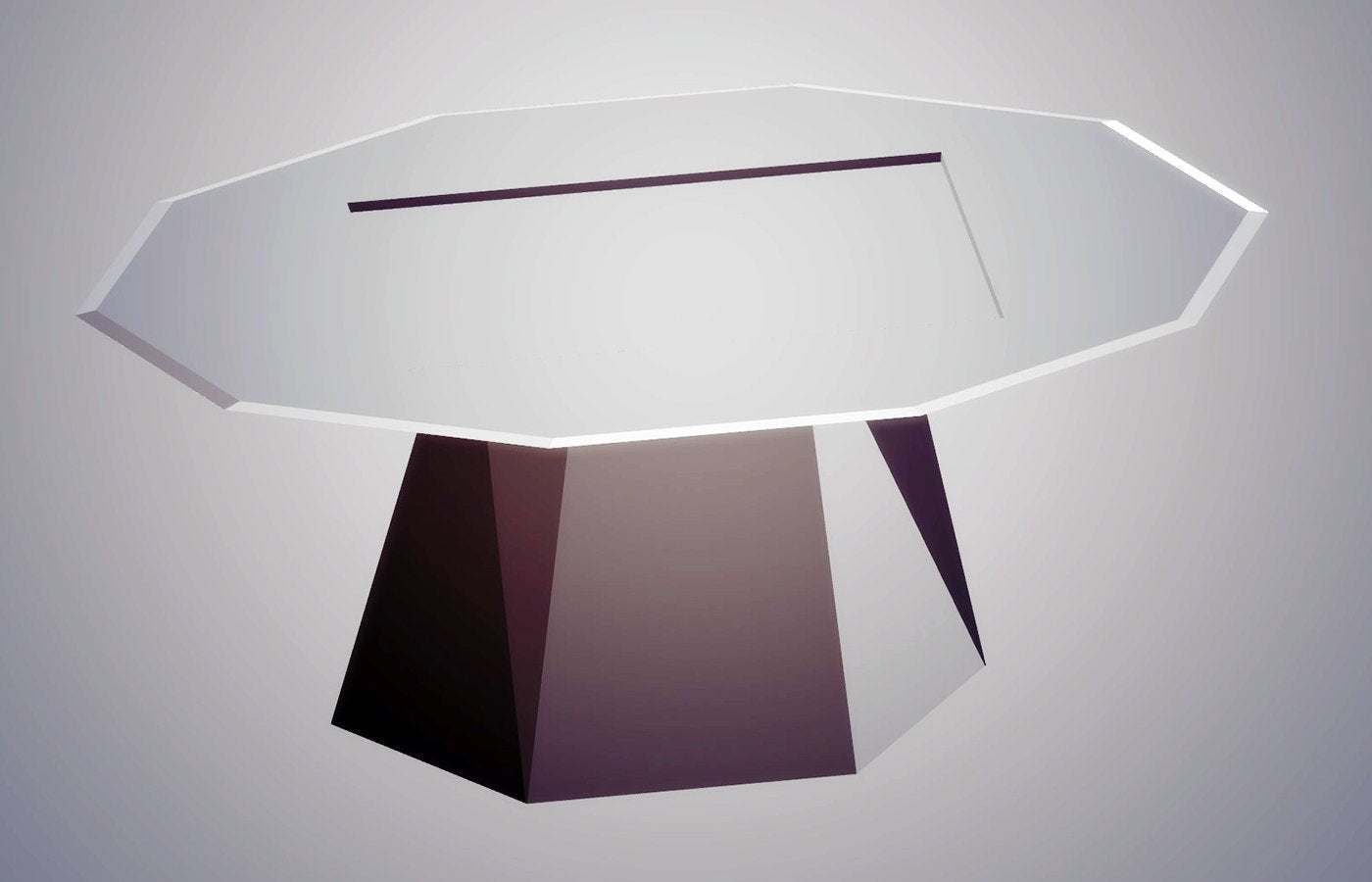 Modern Dining Table, Silver