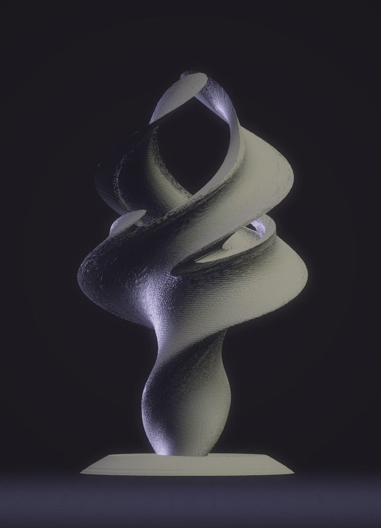 Modern Vase 05 - Black
