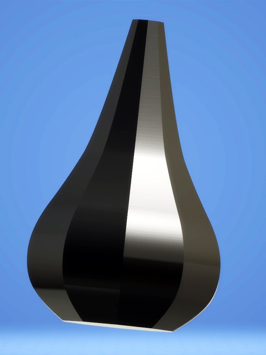 Modern Bell Vase, Black