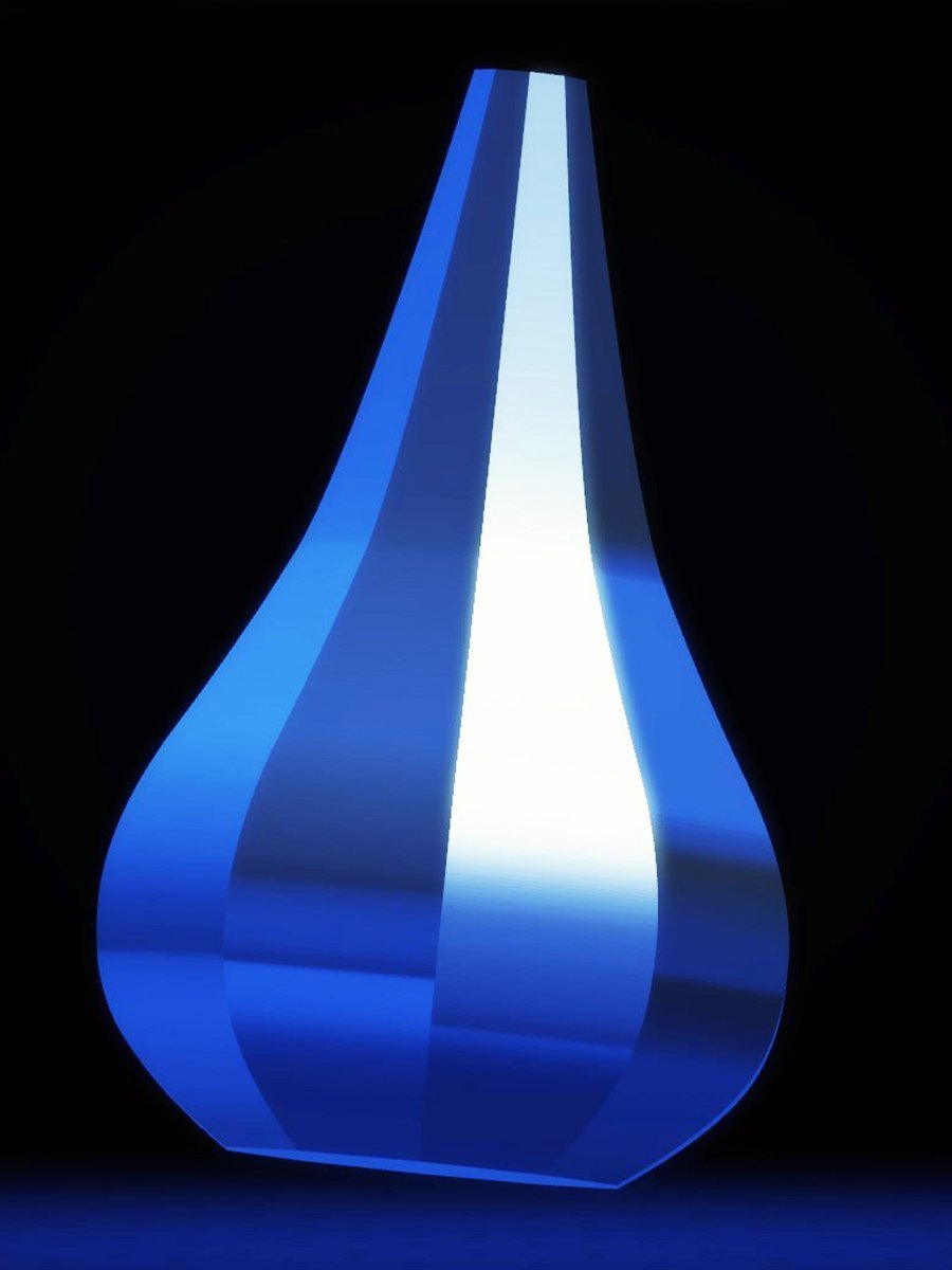 Modern Bell Vase, Metallic Blue