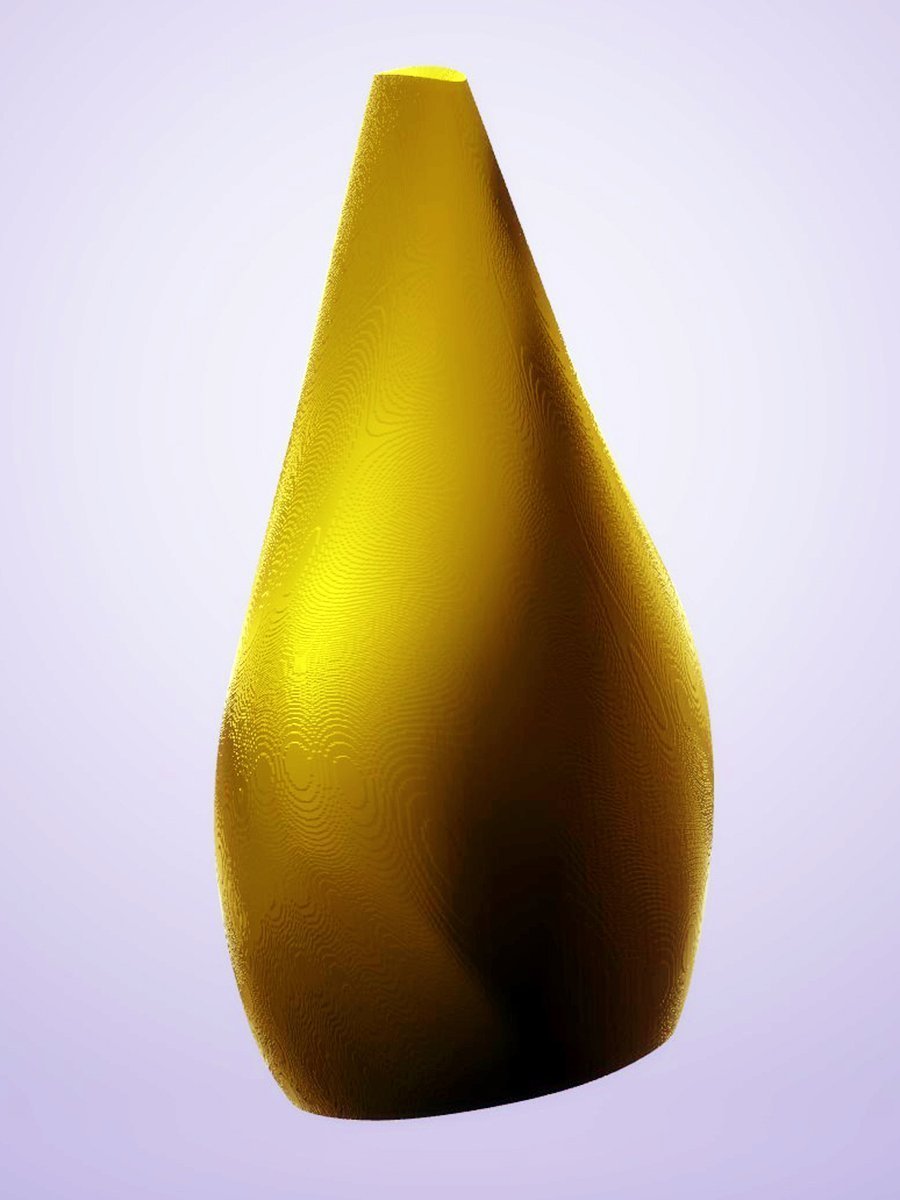 Modern Smooth Vase, Gold