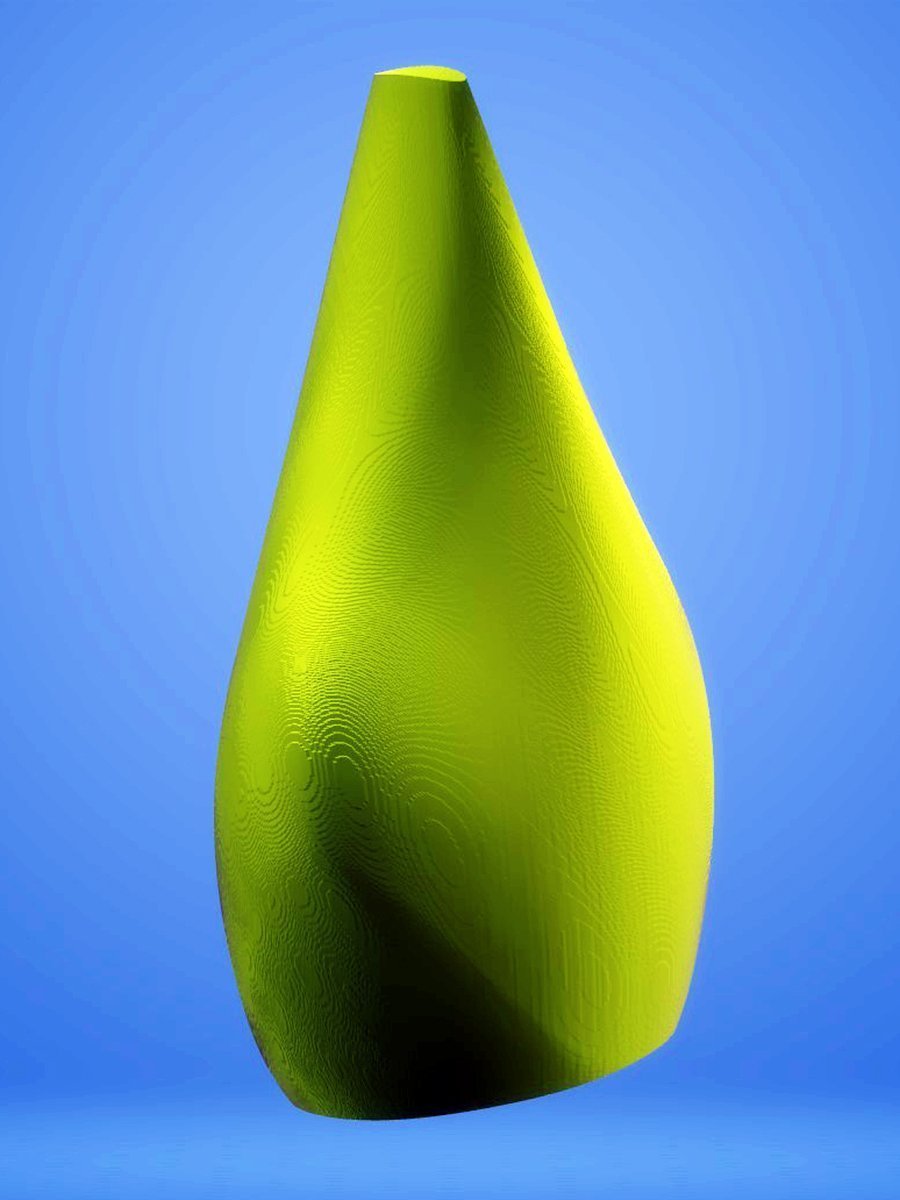Modern Smooth Vase, Metallic Green