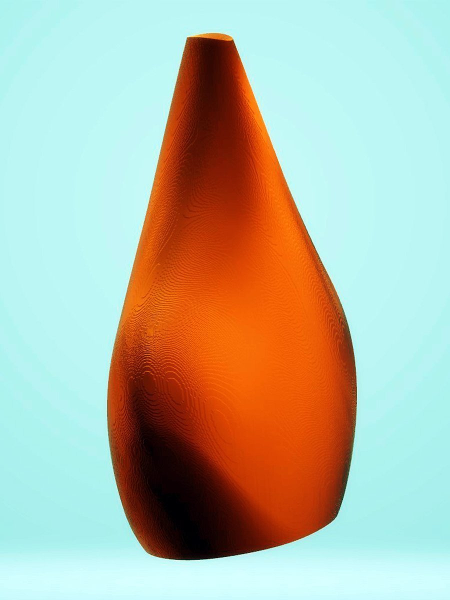 Modern Smooth Vase, Burnt Orange