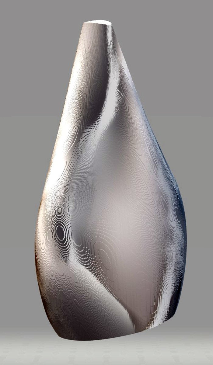 Modern Textured Vase, Silver